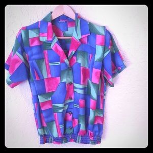 Vintage 80s Blouse sz S